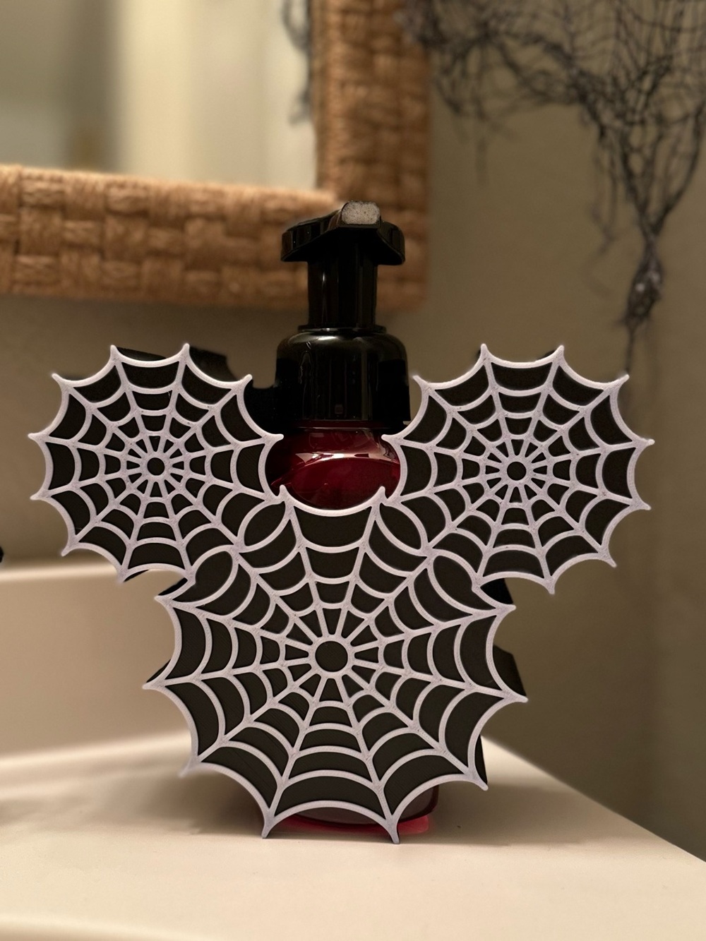 Disney Glow in the Dark Halloween Spider Web Mickey Soap Sleeve